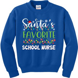 Santa Claus Merry Christmas Santas Favorite School Nurse Gift Kids Sweatshirt