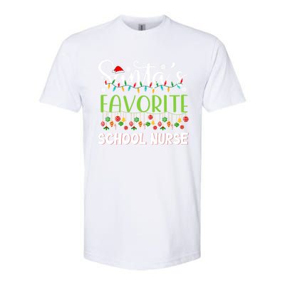 Santa Claus Merry Christmas Santas Favorite School Nurse Gift Softstyle CVC T-Shirt