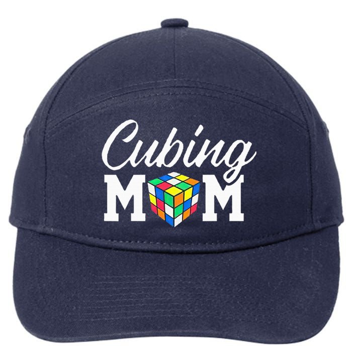 Speed Cube Mom Cuber Puzzle Cubing Mother 7-Panel Snapback Hat