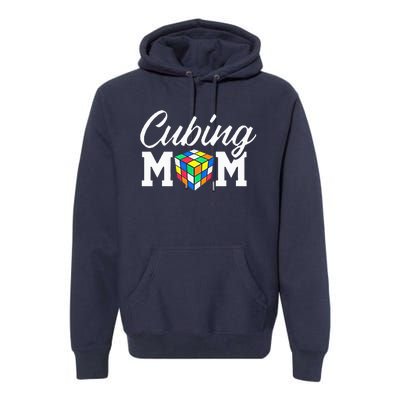 Speed Cube Mom Cuber Puzzle Cubing Mother Premium Hoodie