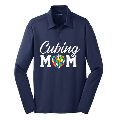 Speed Cube Mom Cuber Puzzle Cubing Mother Silk Touch Performance Long Sleeve Polo