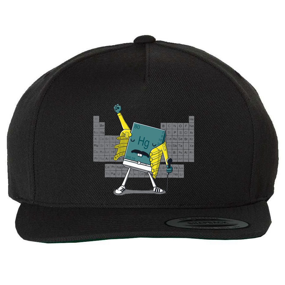 Science Chemistry Mercury Rock Meme Queen Lol Parody Freddie Wool Snapback Cap