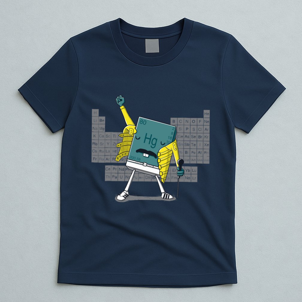 Science Chemistry Mercury Rock Meme Queen Lol Parody Freddie T-Shirt