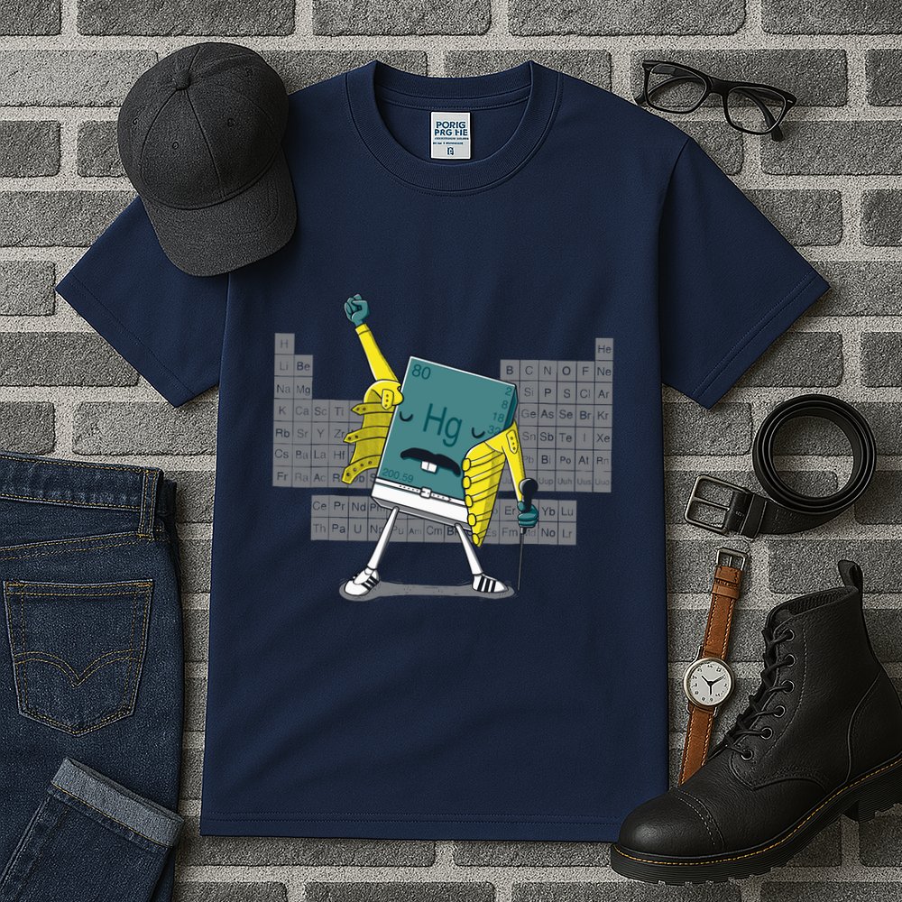 Science Chemistry Mercury Rock Meme Queen Lol Parody Freddie Tall T-Shirt