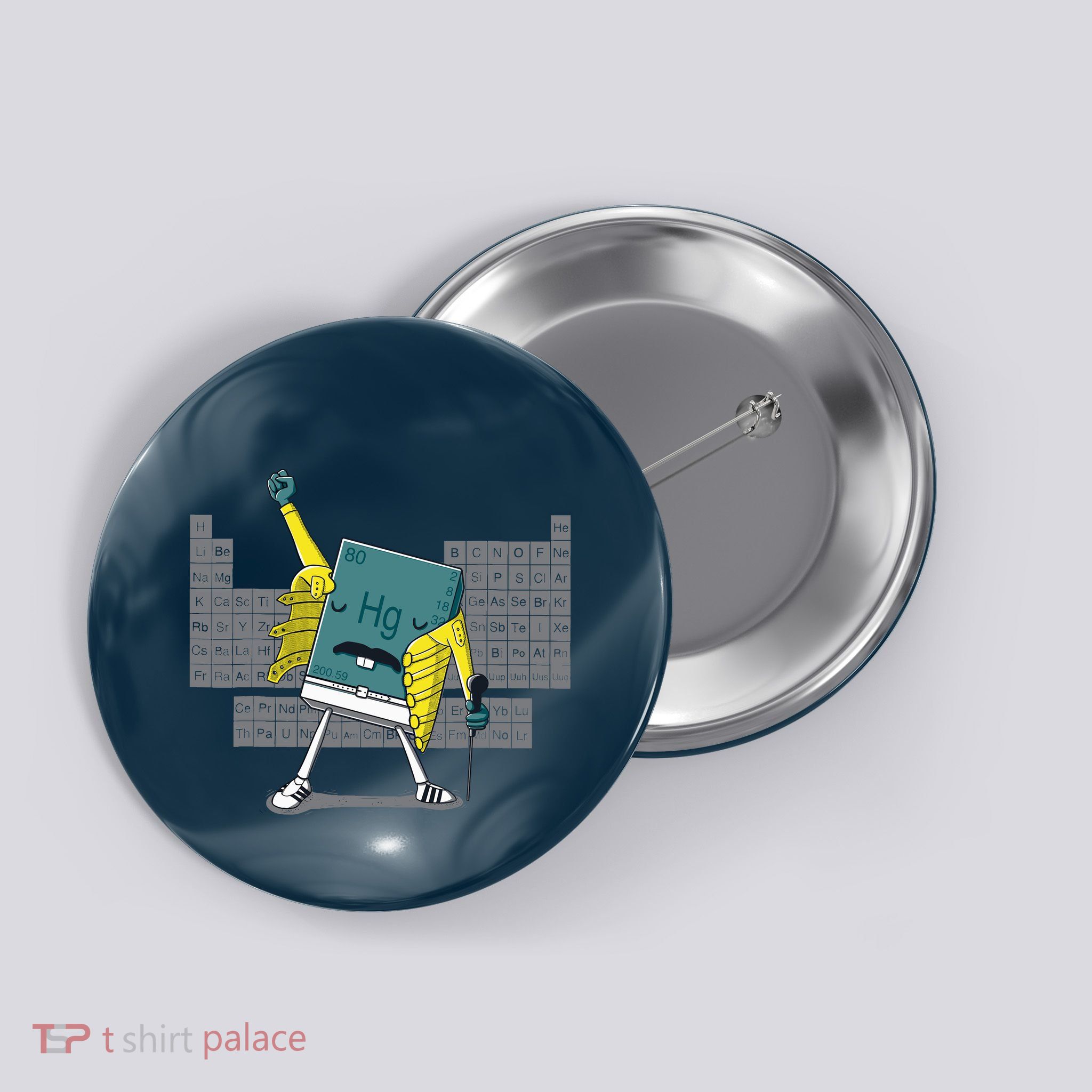 Science Chemistry Mercury Rock Meme Queen Lol Parody Freddie Button