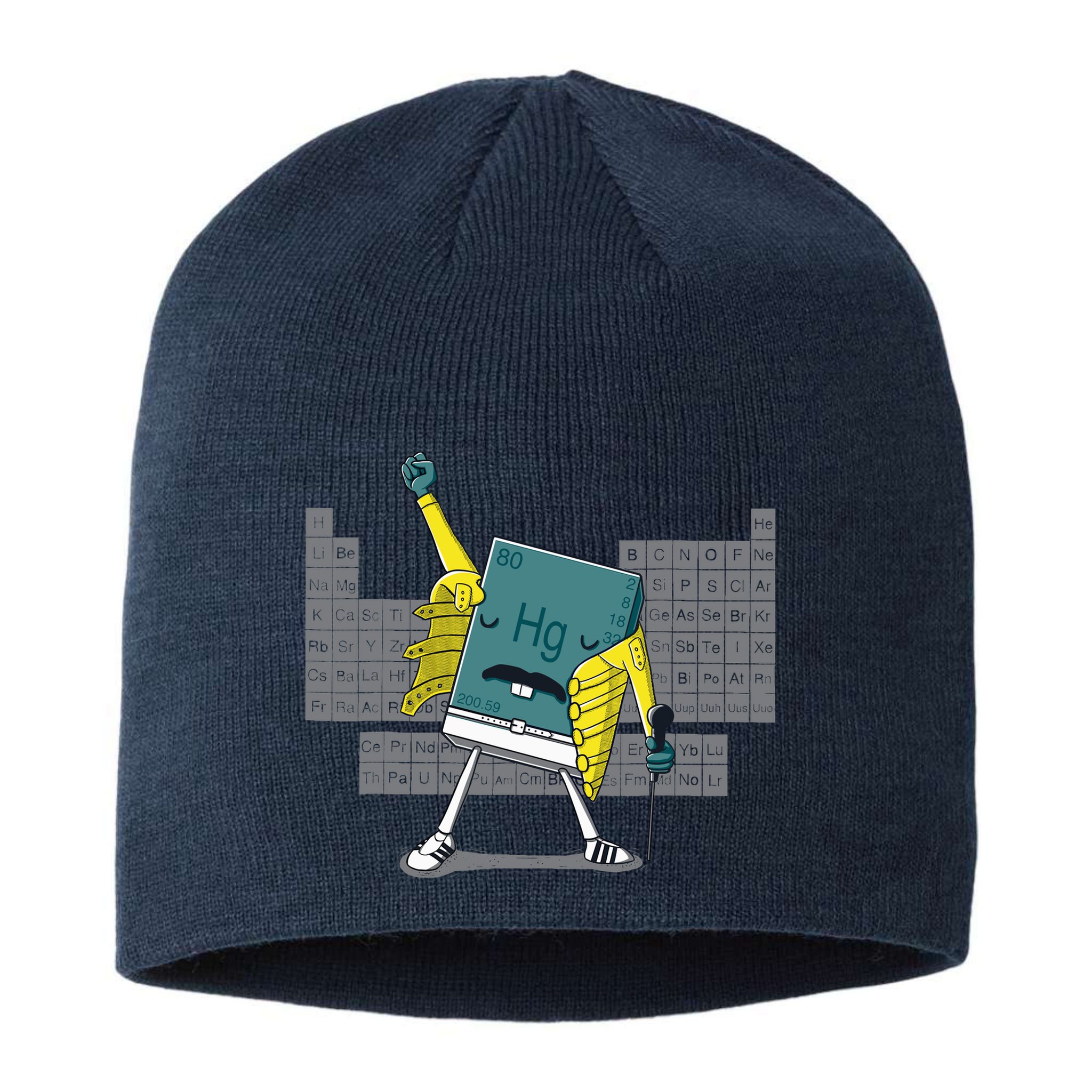 Science Chemistry Mercury Rock Meme Queen Lol Parody Freddie Sustainable Beanie