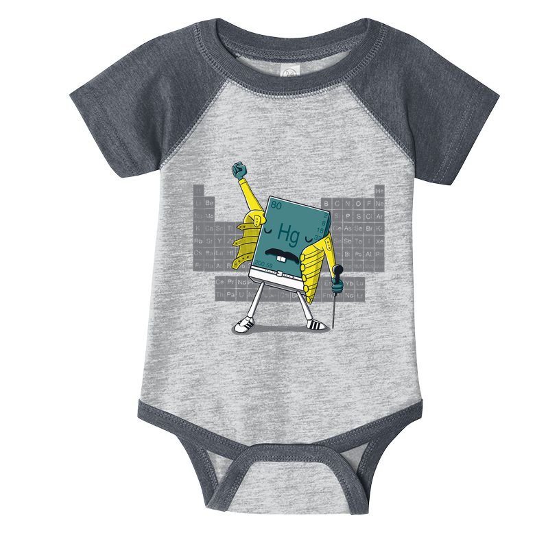 Science Chemistry Mercury Rock Meme Queen Lol Parody Freddie Infant Baby Jersey Bodysuit