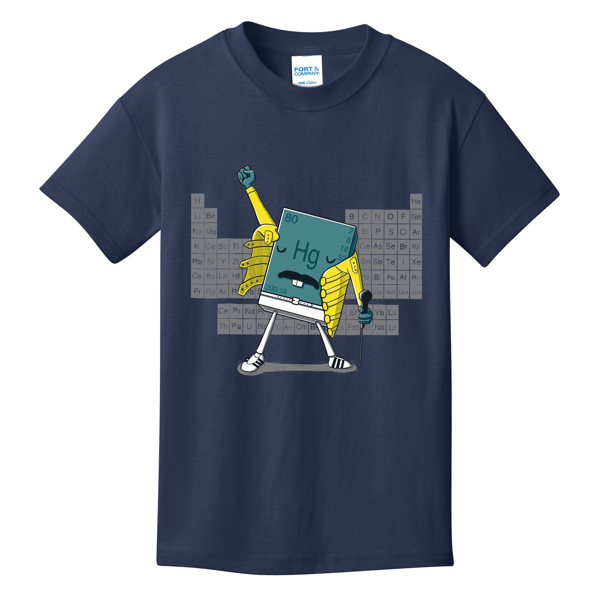 Science Chemistry Mercury Rock Meme Queen Lol Parody Freddie Kids T-Shirt