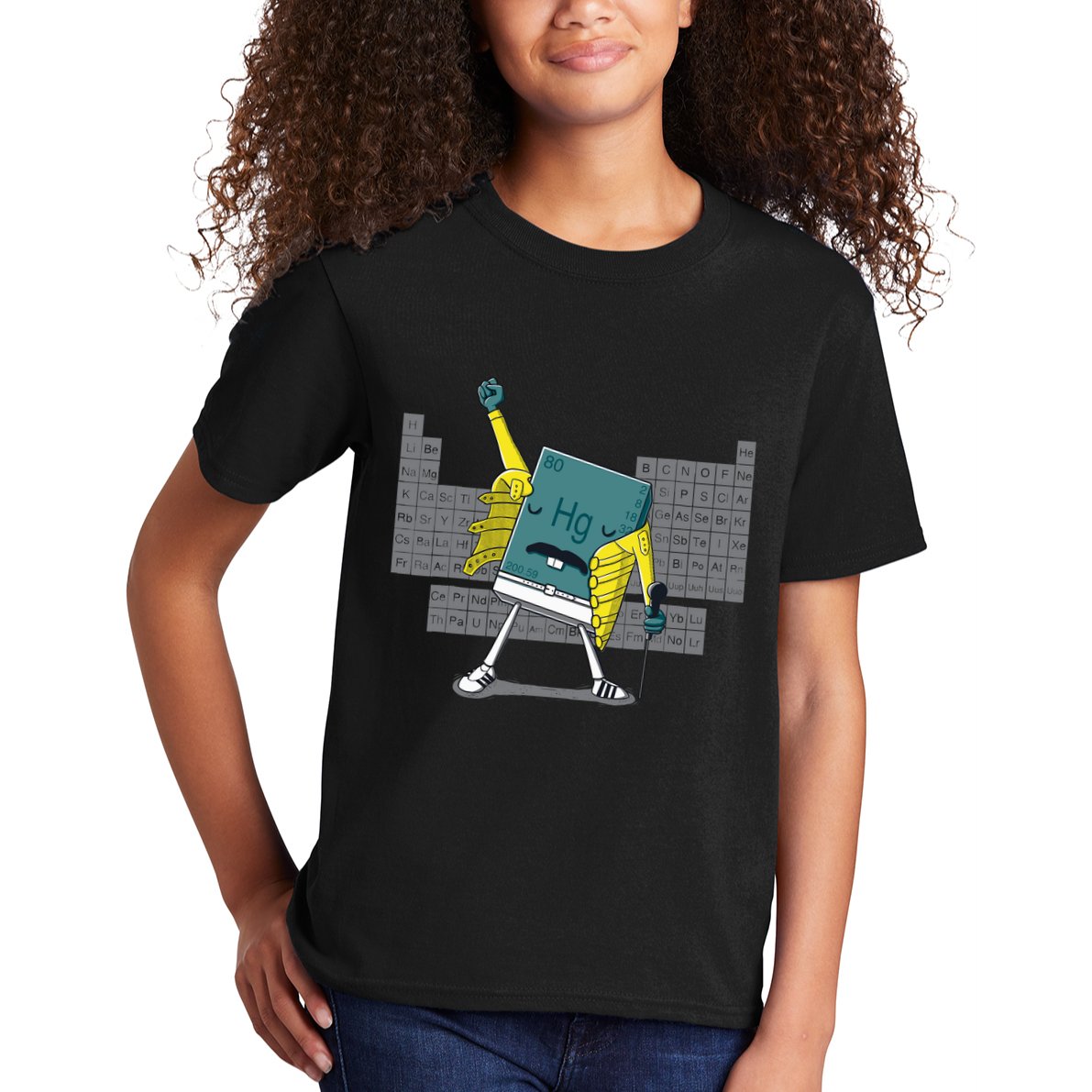 Science Chemistry Mercury Rock Meme Queen Lol Parody Freddie Kids T-Shirt