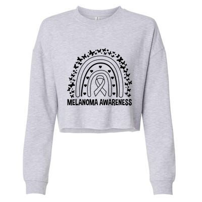 Skin Cancer Melanoma Awareness Melanoma Gift Cropped Pullover Crew