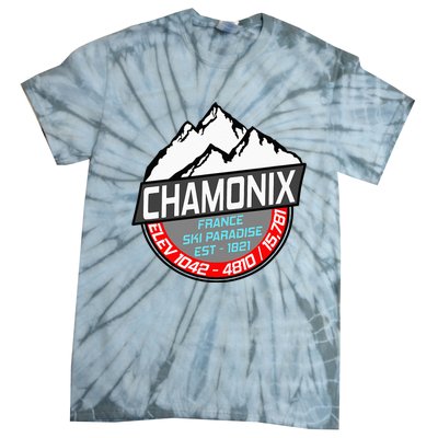 Ski Chamonix Mont Blanc France Skiing Paradise Tie-Dye T-Shirt