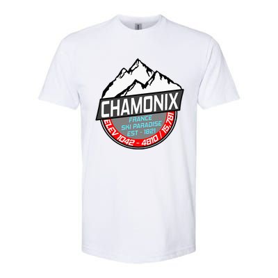 Ski Chamonix Mont Blanc France Skiing Paradise Softstyle CVC T-Shirt