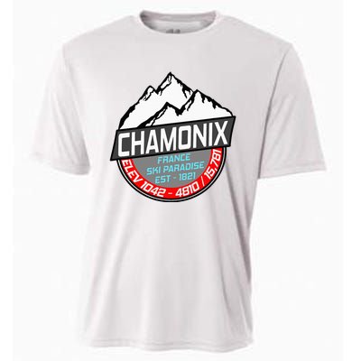 Ski Chamonix Mont Blanc France Skiing Paradise Cooling Performance Crew T-Shirt