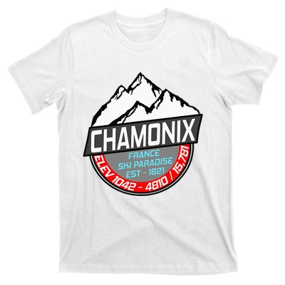 Ski Chamonix Mont Blanc France Skiing Paradise T-Shirt