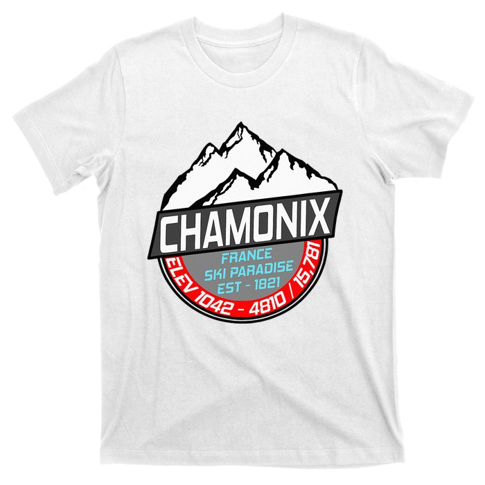 Ski Chamonix Mont Blanc France Skiing Paradise T-Shirt