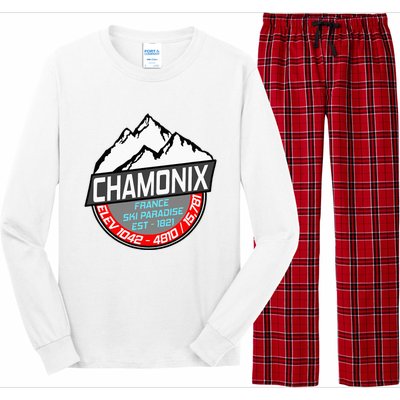 Ski Chamonix Mont Blanc France Skiing Paradise Long Sleeve Pajama Set