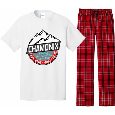 Ski Chamonix Mont Blanc France Skiing Paradise Pajama Set