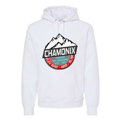 Ski Chamonix Mont Blanc France Skiing Paradise Premium Hoodie