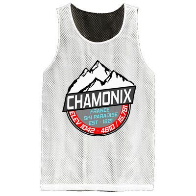 Ski Chamonix Mont Blanc France Skiing Paradise Mesh Reversible Basketball Jersey Tank