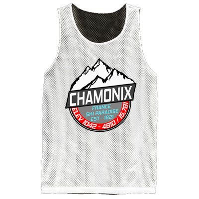 Ski Chamonix Mont Blanc France Skiing Paradise Mesh Reversible Basketball Jersey Tank