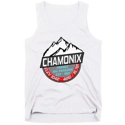 Ski Chamonix Mont Blanc France Skiing Paradise Tank Top