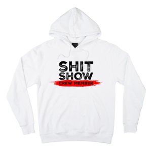 Show Crew Member Funny Text Red Black Hoodie