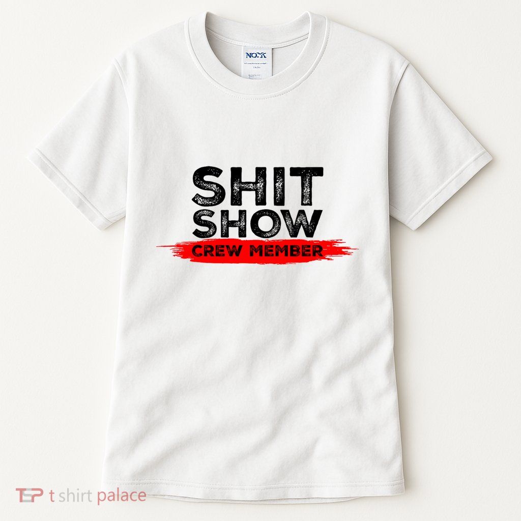 Show Crew Member Funny Text Red Black Tall T-Shirt