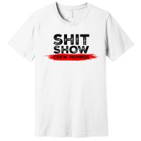 Show Crew Member Funny Text Red Black Premium T-Shirt