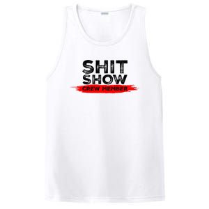 Show Crew Member Funny Text Red Black PosiCharge Competitor Tank