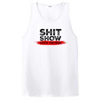 Show Crew Member Funny Text Red Black PosiCharge Competitor Tank