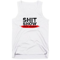 Show Crew Member Funny Text Red Black Tank Top