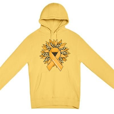 Sarcoma Cancer Meaningful Gift Sunflower Sarcoma Cancer Awareness Gift Premium Pullover Hoodie