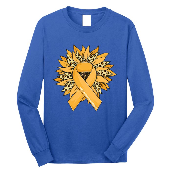 Sarcoma Cancer Meaningful Gift Sunflower Sarcoma Cancer Awareness Gift Long Sleeve Shirt