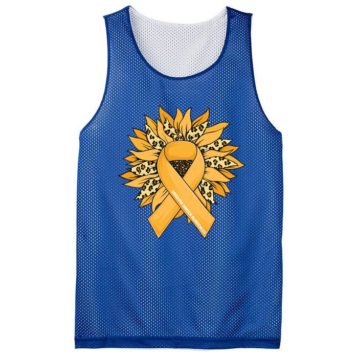 Sarcoma Cancer Meaningful Gift Sunflower Sarcoma Cancer Awareness Gift Mesh Reversible Basketball Jersey Tank