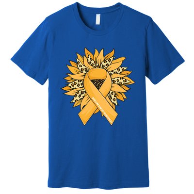 Sarcoma Cancer Meaningful Gift Sunflower Sarcoma Cancer Awareness Gift Premium T-Shirt