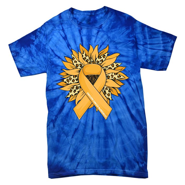 Sarcoma Cancer Meaningful Gift Sunflower Sarcoma Cancer Awareness Gift Tie-Dye T-Shirt