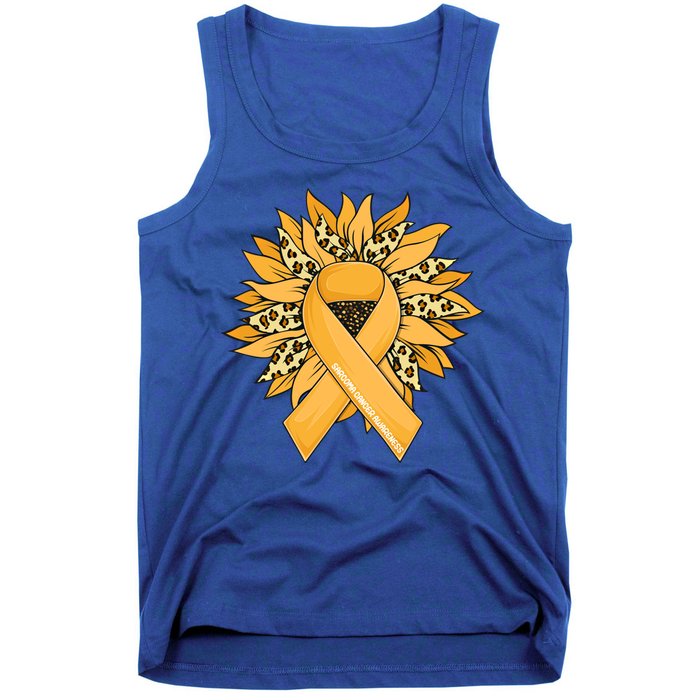 Sarcoma Cancer Meaningful Gift Sunflower Sarcoma Cancer Awareness Gift Tank Top