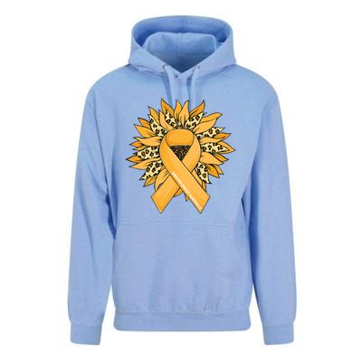 Sarcoma Cancer Meaningful Gift Sunflower Sarcoma Cancer Awareness Gift Unisex Surf Hoodie