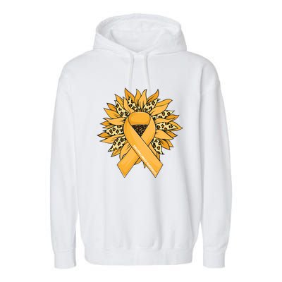 Sarcoma Cancer Meaningful Gift Sunflower Sarcoma Cancer Awareness Gift Garment-Dyed Fleece Hoodie