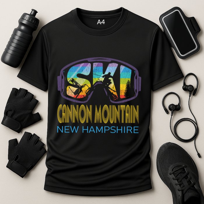 Ski Cannon Mountain New Hampshire Skiing Vacation Cooling Performance Crew T-Shirt