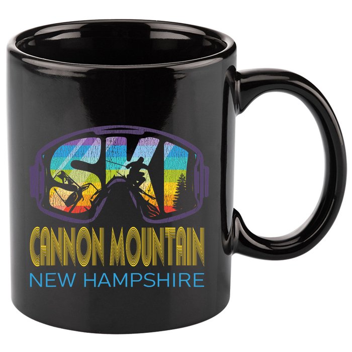 Ski Cannon Mountain New Hampshire Skiing Vacation 11oz C Handle Ceramic Mug