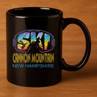Ski Cannon Mountain New Hampshire Skiing Vacation 11oz C Handle Ceramic Mug