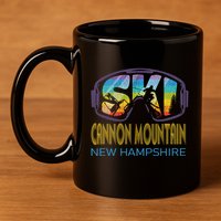 Ski Cannon Mountain New Hampshire Skiing Vacation 11oz C Handle Ceramic Mug