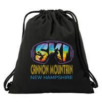 Ski Cannon Mountain New Hampshire Skiing Vacation Drawstring Bag
