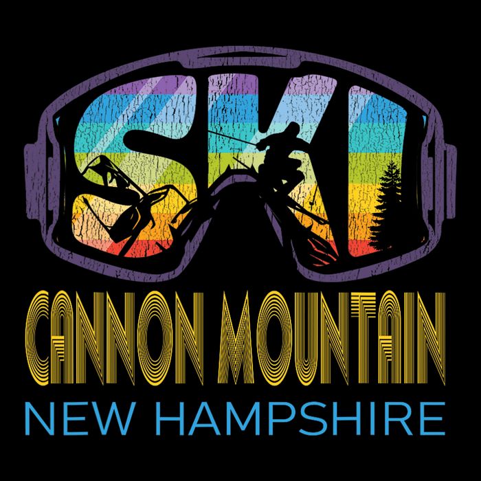 Ski Cannon Mountain New Hampshire Skiing Vacation Drawstring Bag
