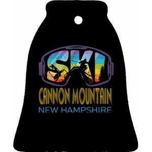 Ski Cannon Mountain New Hampshire Skiing Vacation Ceramic Bell Ornament