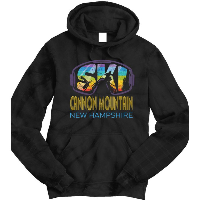 Ski Cannon Mountain New Hampshire Skiing Vacation Tie Dye Hoodie