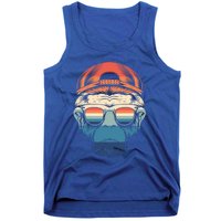 Simple Colorful Monkey With Glasses Funny Meme Cool Gift Tank Top