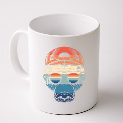 Simple Colorful Monkey With Glasses Funny Meme Cool Gift Coffee Mug