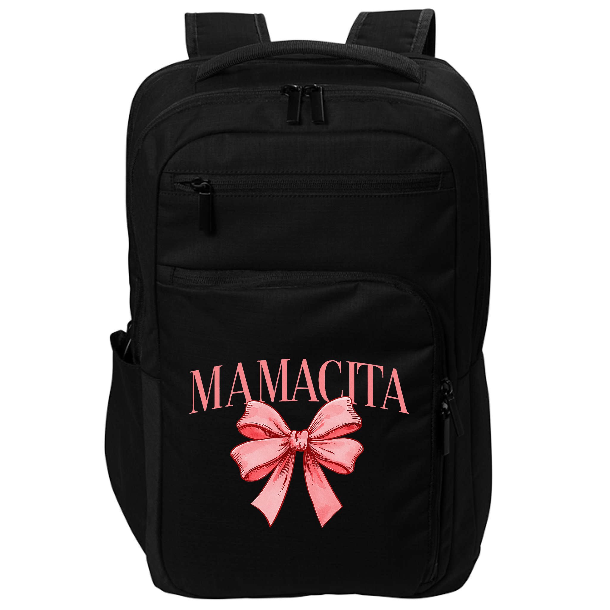 Spanish Compliment Mamacita Latino Hot Women Coquette Bow Impact Tech Backpack